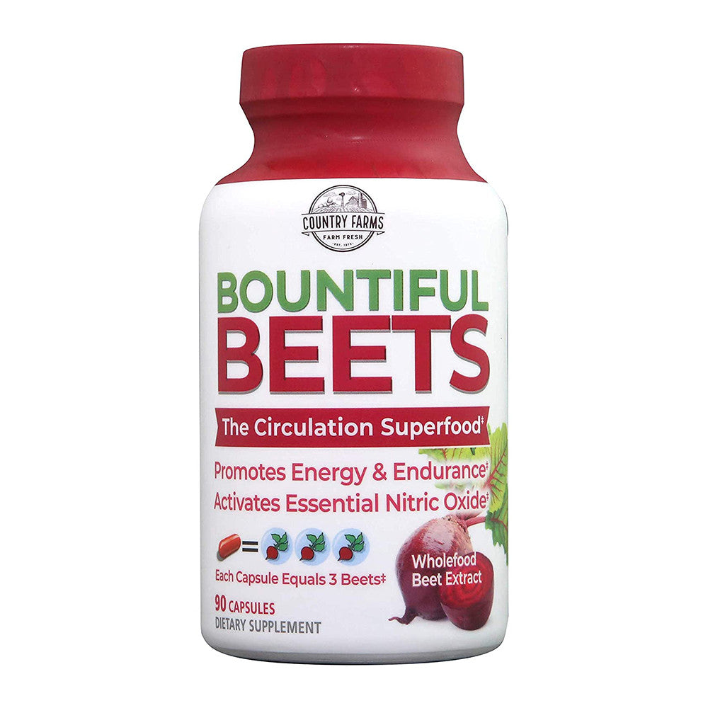 Country Farms Bountiful Beets Circulation Superfood Capsules, 90 Ea
